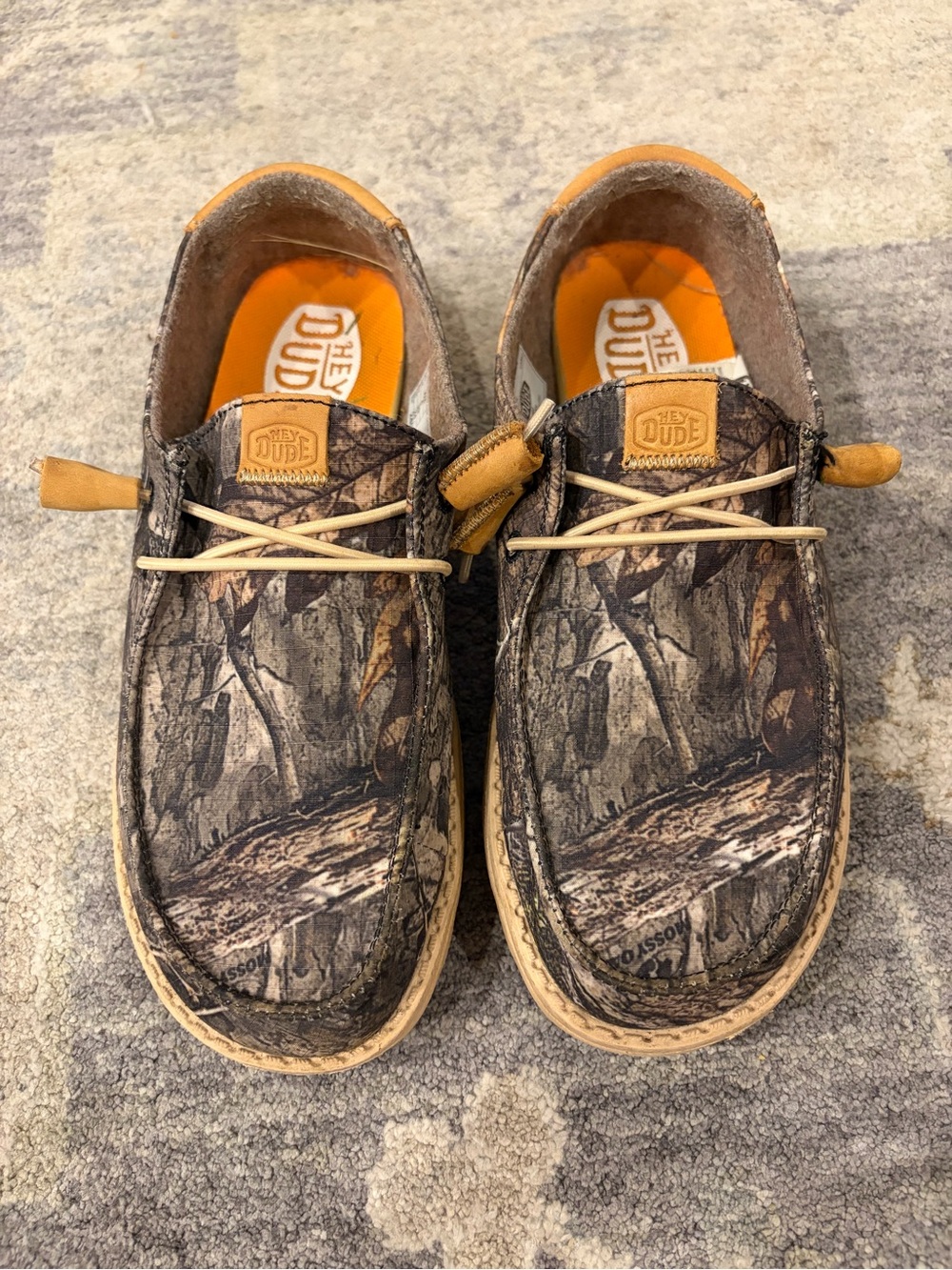 Hey Dude Camo Boat Shoes in Brown and Tan
